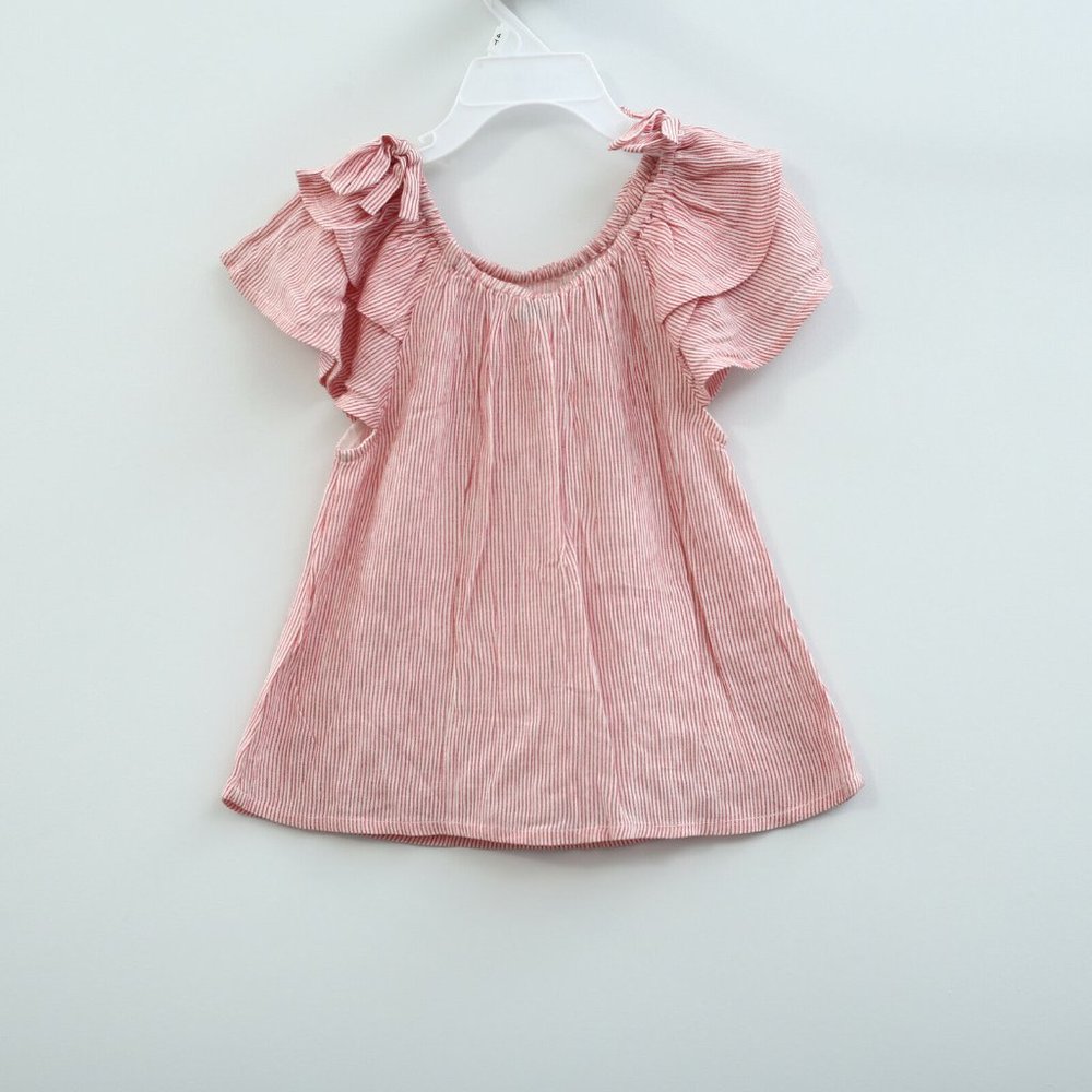 White Chocolate Kids Girls Striped Printed Top Off Shoulder 3-4 Years New